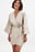 Linen Blend Kaftan Wrap Mini Dress