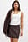 Linen Blend Mini Skirt