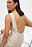 Linen Blend Open Back Mini Dress
