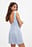 Minikleid aus Leinenmischung mit offenen Rücken