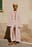 Caftan med striper i linblanding