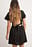 Linen Flowy Tie Back Mini Dress