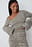 Melange Knitted Collar Detail Sweater