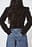 Mid Waist Back Detail Baggy Jeans