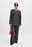 Pantalon taille mi-haute à chevrons