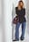 Mid Waist Loose Crinkle Look Denim