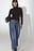 Mid Waist Panel Detail Denim