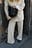 Mid Waist Wide Leg Structured Pants