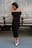 Off Shoulder Rib Midi Dress