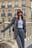 Two Toned Oversized Wool Blend Blazer