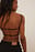 Kort ribbet singlet med ryggstropper