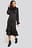Ballon Sleeve Gathered Midi Dress
