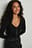 Gerecycleerd geribde top met sluitdetailGerecycleerd geribde top met sluitdetail
