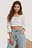 Katoenen Blouse Met Strik En Vierkante Hals