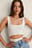 Crop top cut out acanalado reciclado