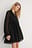Vestido Corto Con Mangas Largas Y Nudo Frontal