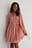 Robe Courte Avec Manches Longues Et Attache Frontale