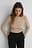 Drawstring Detail Rib Top