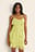 Recyceltes Minikleid mit Rüschen-Details und Chiffon-Schichten