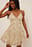 Robe mini à col en V et volants recyclée