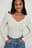 Front Ruched Ribbed Top