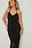 Gathered Detail Mesh Maxi Dress