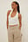 Halterneck Rib Button Singlet