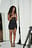 Neckholder-Minikleid aus Spitze