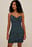 Halterneck Waterfall Front Sequin Dress