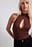 Body met hoge hals en uitsnijding