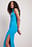 Recyceltes Kleid mit hohem Ausschnitt