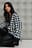 Cardigan long pied-de-poule