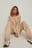 Gestrickter Melange-Pullover mit Batwing