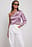 One Shoulder Shirred Satin Top