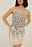 Vestido mini bandeau con estampado