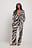 Printed Mid Rise Wide Suit Pants