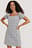 Bedrucktes Minikleid Mit Eckigem Ausschnitt