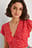 Recycled Smocked Back Flounce Top