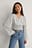 Recycelte weite Bluse mit Kitteltaille