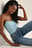 Ribbet body med spaghettistrop