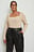 Ribbed Square Neck Detail Top