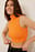 Geripptes Crop-Top mit Rollkragen