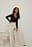 Rouched Lace Detail Rib Top