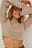 Round Neck Knitted Fluffy Cropped Sweater