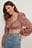 Ruched Long Sleeve Cotton Blouse