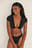 Glänzendes Bikini-T-Shirt-Oberteil Mit Kordelzug