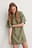 Gerüschtes Minikleid mit kurzen Ärmeln
