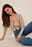 Babylock-Cardigan mit eckigem Ausschnitt