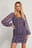 Square Neck Gathered Chiffon Dress