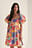 Robe À Manches Bouffantes Et Encolure Carrée
